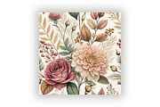 Autumn Wedding Floral Digital Paper, a Pattern Graphic by FloridPrintables (Thumbnail 6 of 9)
