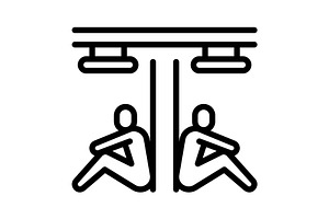 Separate detached black icon, an Outline Icon by Creative priyanka