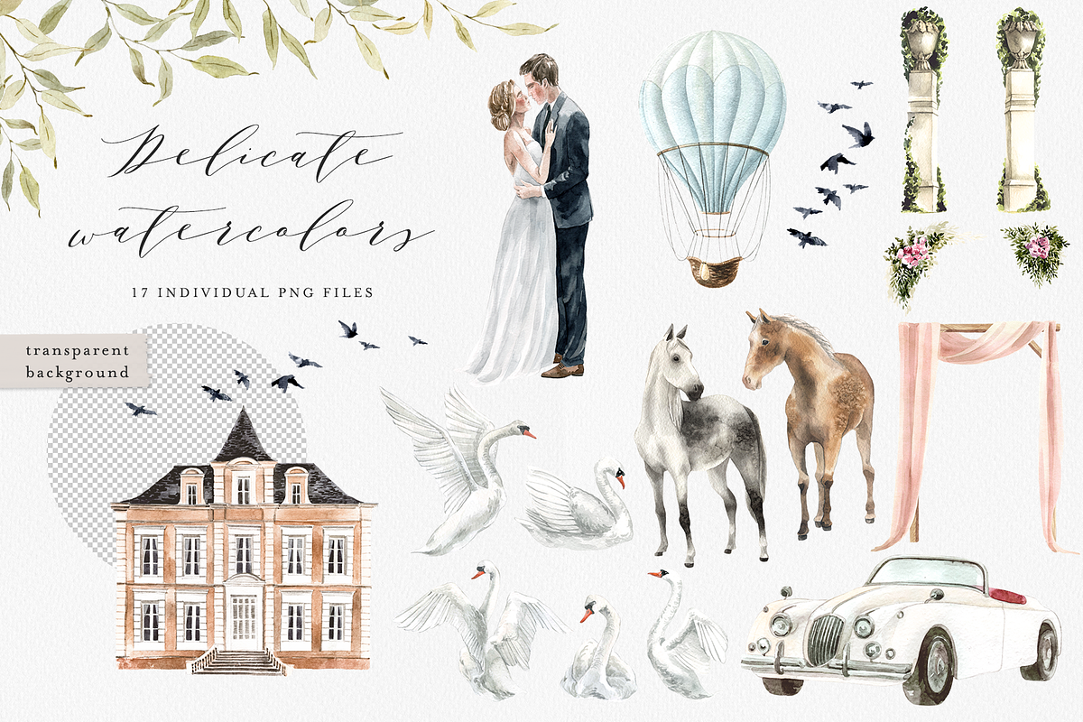 Fondness – watercolor set, an Illustration by Helen Halik art (Photo 2 of 8)