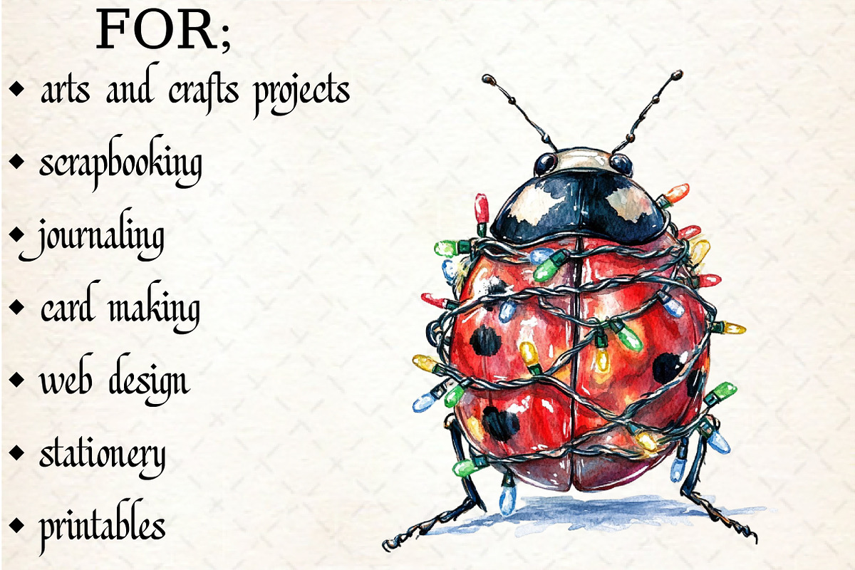 Quirky Funny Ladybug Clipart, an Illustration by Libby Wishes (Photo 4 of 6)