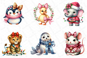 Watercolor Cute Animals Clipart, an Illustration by DreamPrint404 (Thumbnail 3 of 4)