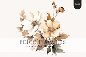 Beige Flowers