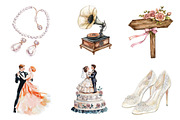 Retro Wedding Day Clipart, an Illustration by CreationArt (Thumbnail 2 of 5)