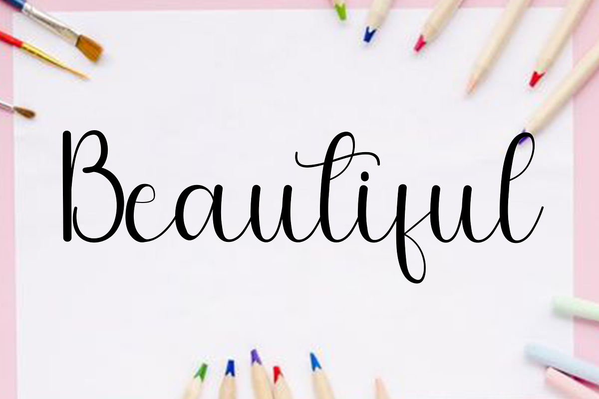 Beautiful Samantha, a Handwritten Font by FreshTypeINK (Photo 2 of 8)