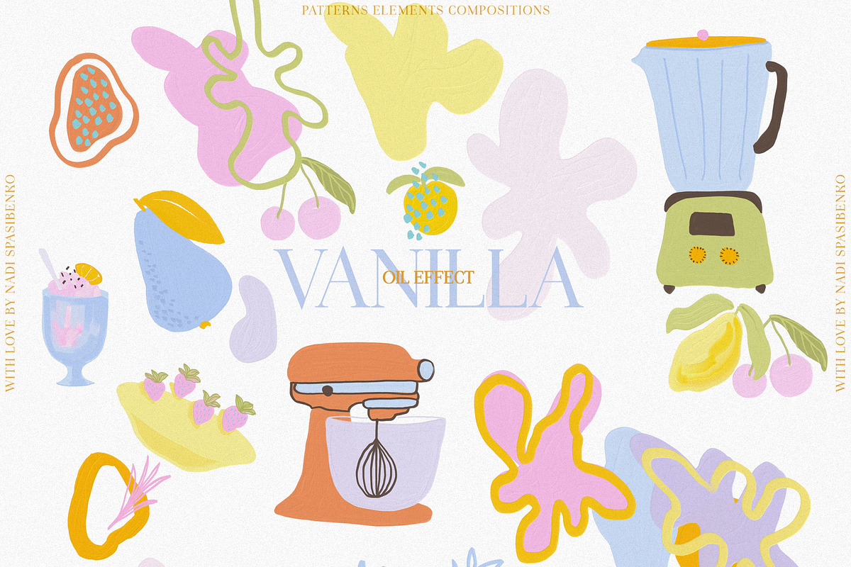 Vanilla Abstract || Oil Effect Set, a Wallpaper Graphic by nadispasibenko (Photo 8 of 10)