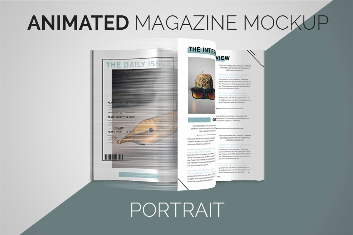 Animated Magazine Mockup | Portrait, a Print Template by wowproduction (Photo 2 of 2)