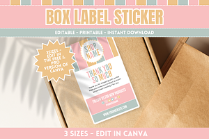Pastel Shipping Sticker Template, a Marketing Template by SunshineStudioBoutique