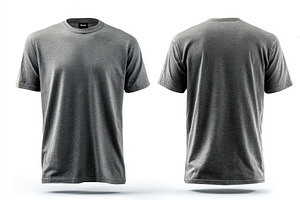 Grey T-shirt Front and Back View Moc, a Photo by Pixeness Studio
