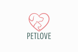 Creative Pet Care Love Logo, a Branding & Logo Template by Signatoro