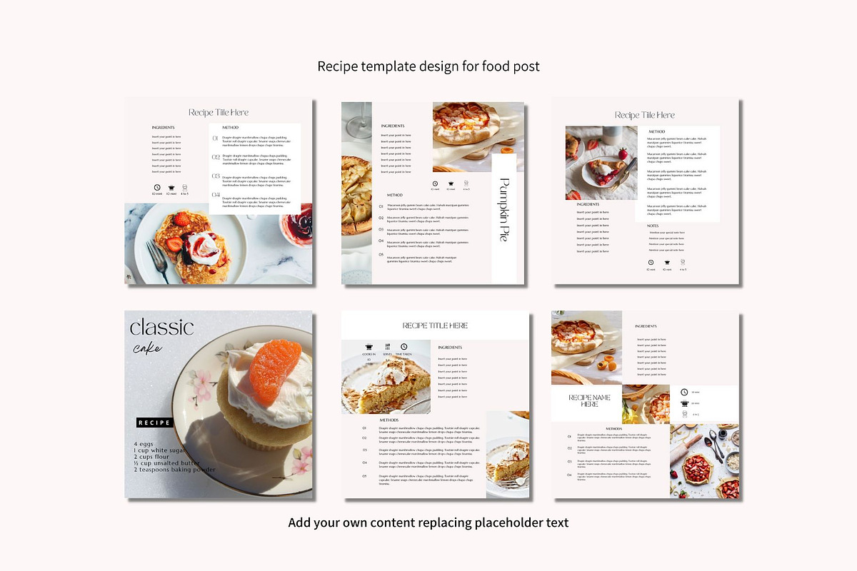 Food Instagram Templates Canva, a Social Media Template by Deepa Template Studio (Photo 5 of 12)