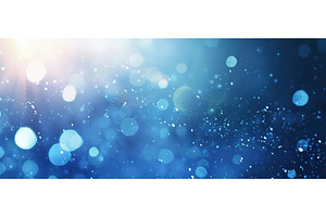 Blue bokeh light background with, an Abstract Photo by piter.goskov