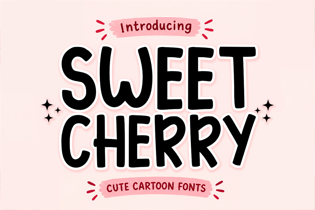 Sweet Cherry - Cute Cartoon Font, a Handwritten Font by KiddoGlyphs Studio (Photo 1 of 6)