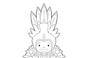 125x Kids of the World for Coloring, an Education Illustration by asantosg (Thumbnail 6 of 23)