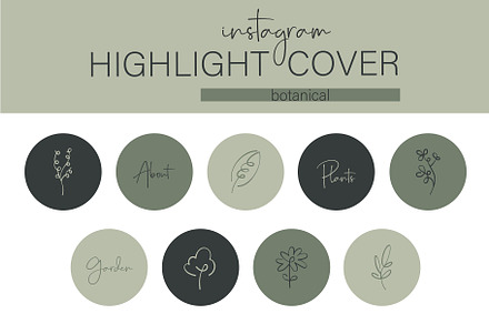Instagram Highlight Cover Botanical, an Outline Icon by pepulousdsg