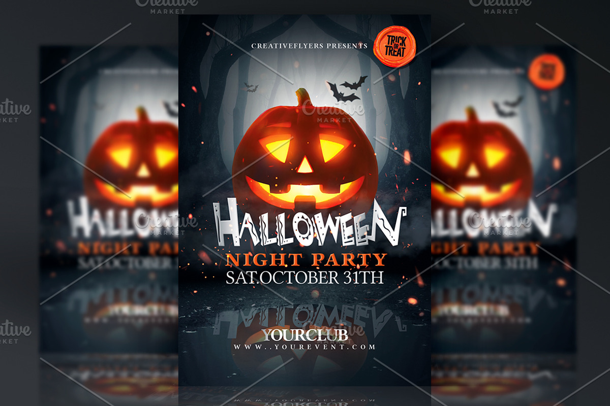 Halloween Party Flyer, a Flyer Template by Rome B Creation (Photo 1 of 2)