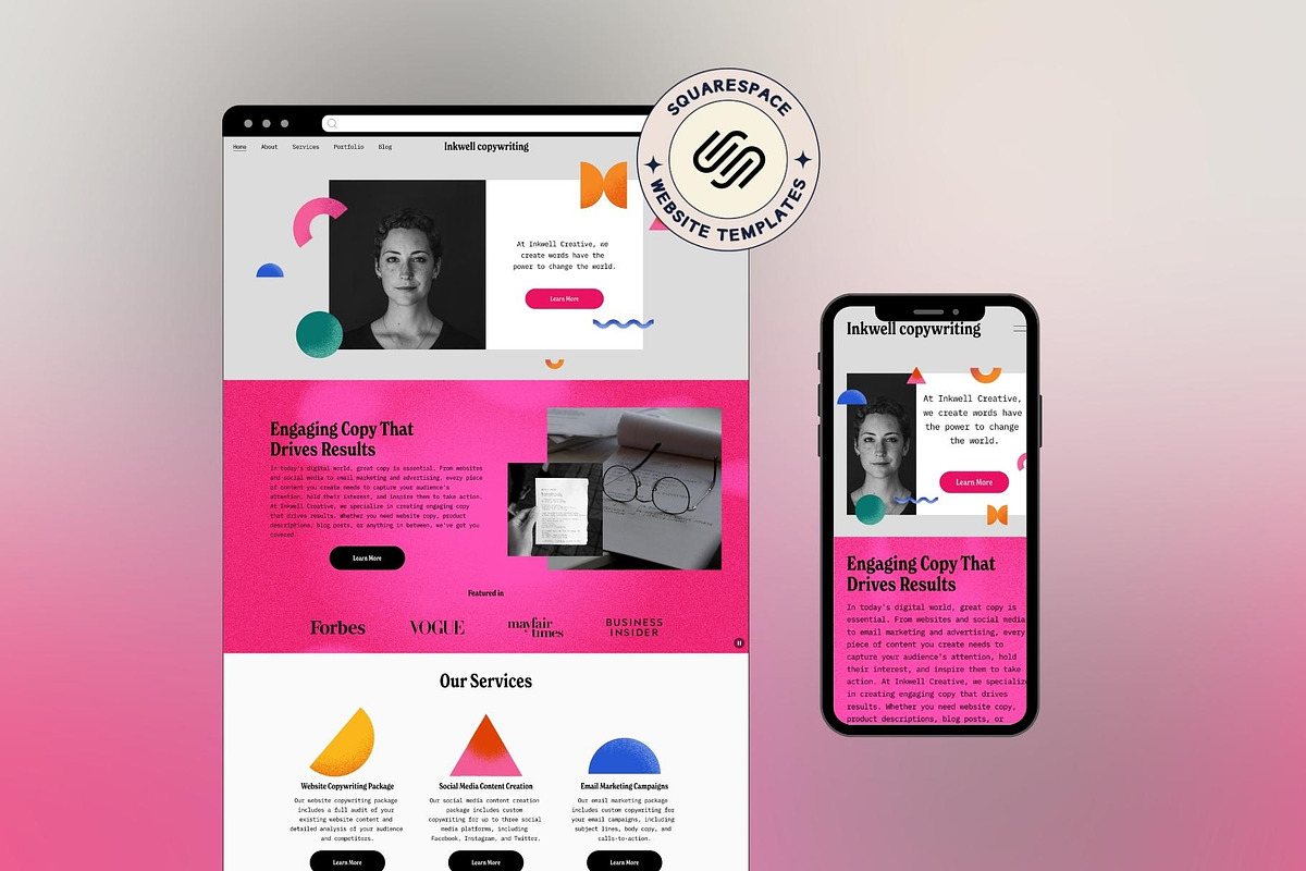Squarespace website template, a Squarespace Template by Ciel Lumiere (Photo 1 of 11)