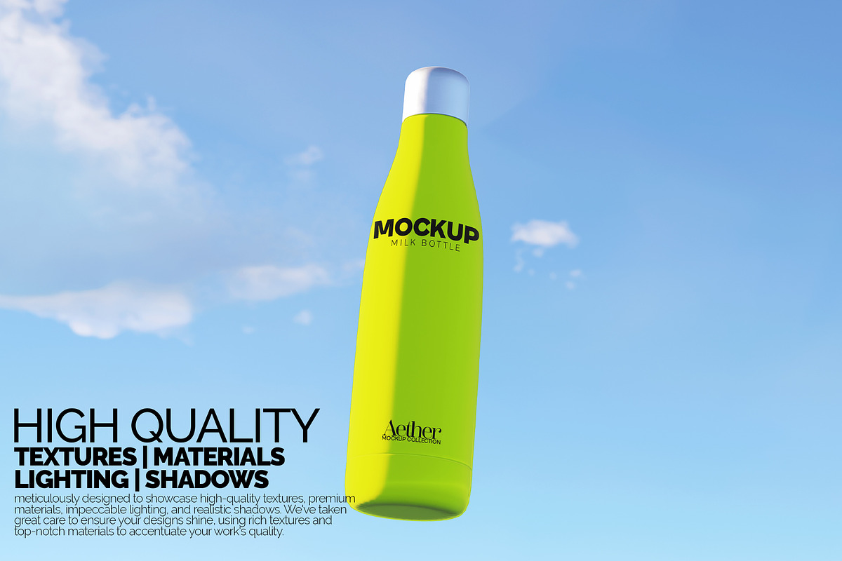 Milk Bottle Tumbler Mockup Bundle, a Cups & Container Mockup by Banana Mockups (Photo 4 of 6)