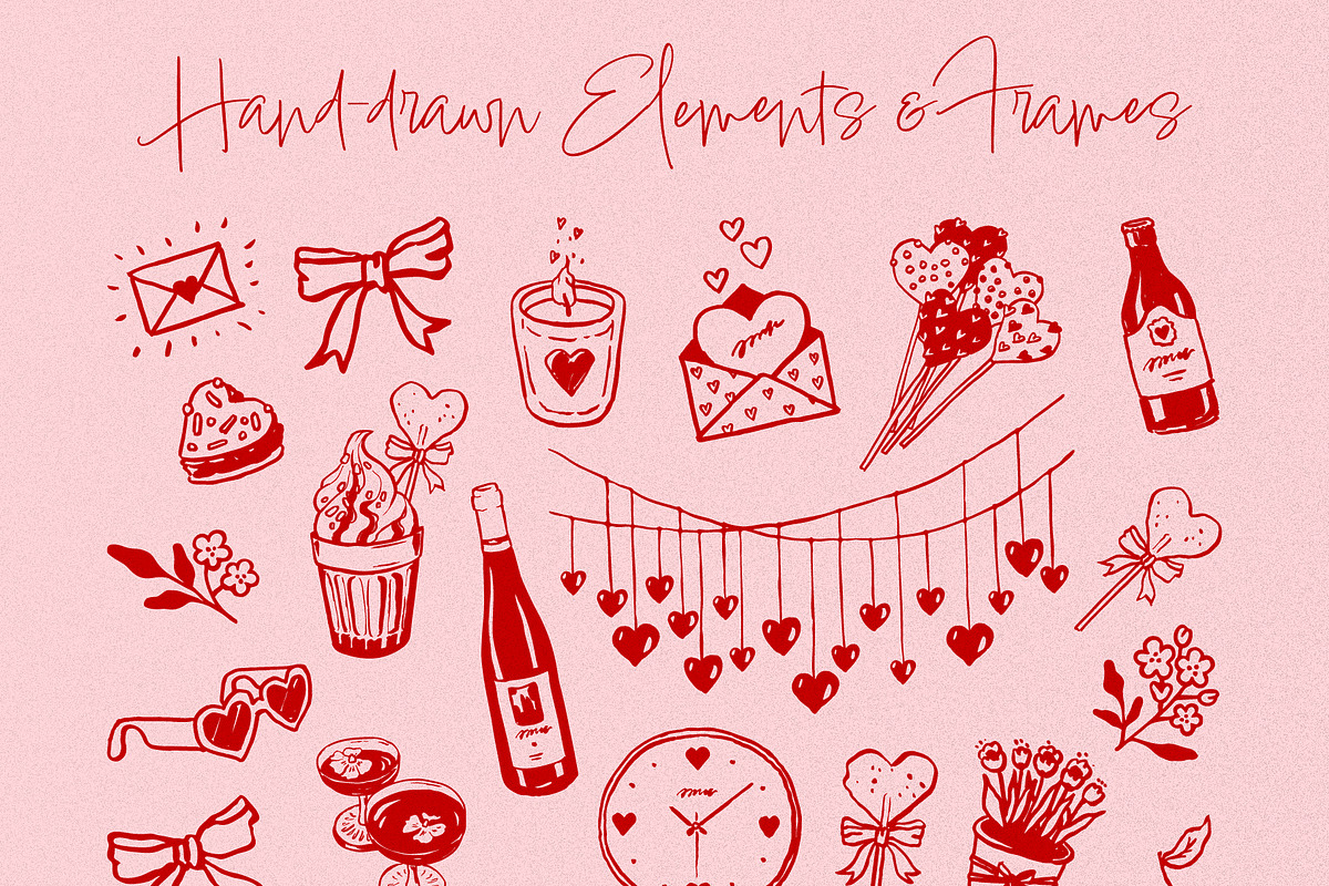 Hand Drawn Romantic Love Collection, a Decorative Illustration by Wild and Wonder by Ana (Photo 3 of 10)