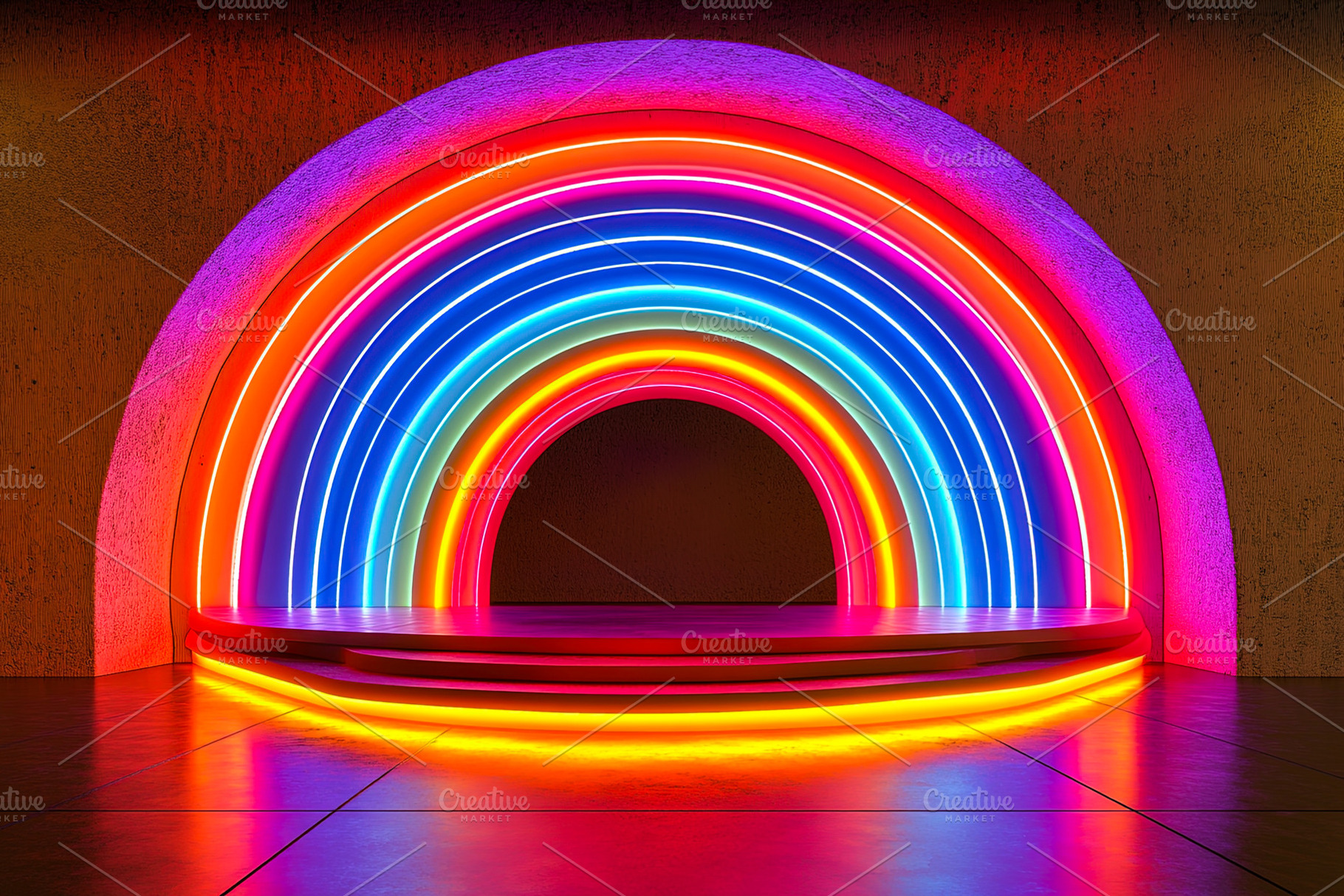 Neon Rainbow Stage, a Background Photo by Ales Munt