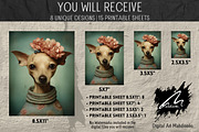 Printable Surreal Cute Dog, an Animal Illustration by Digital Art Mahdiseño (Thumbnail 2 of 9)