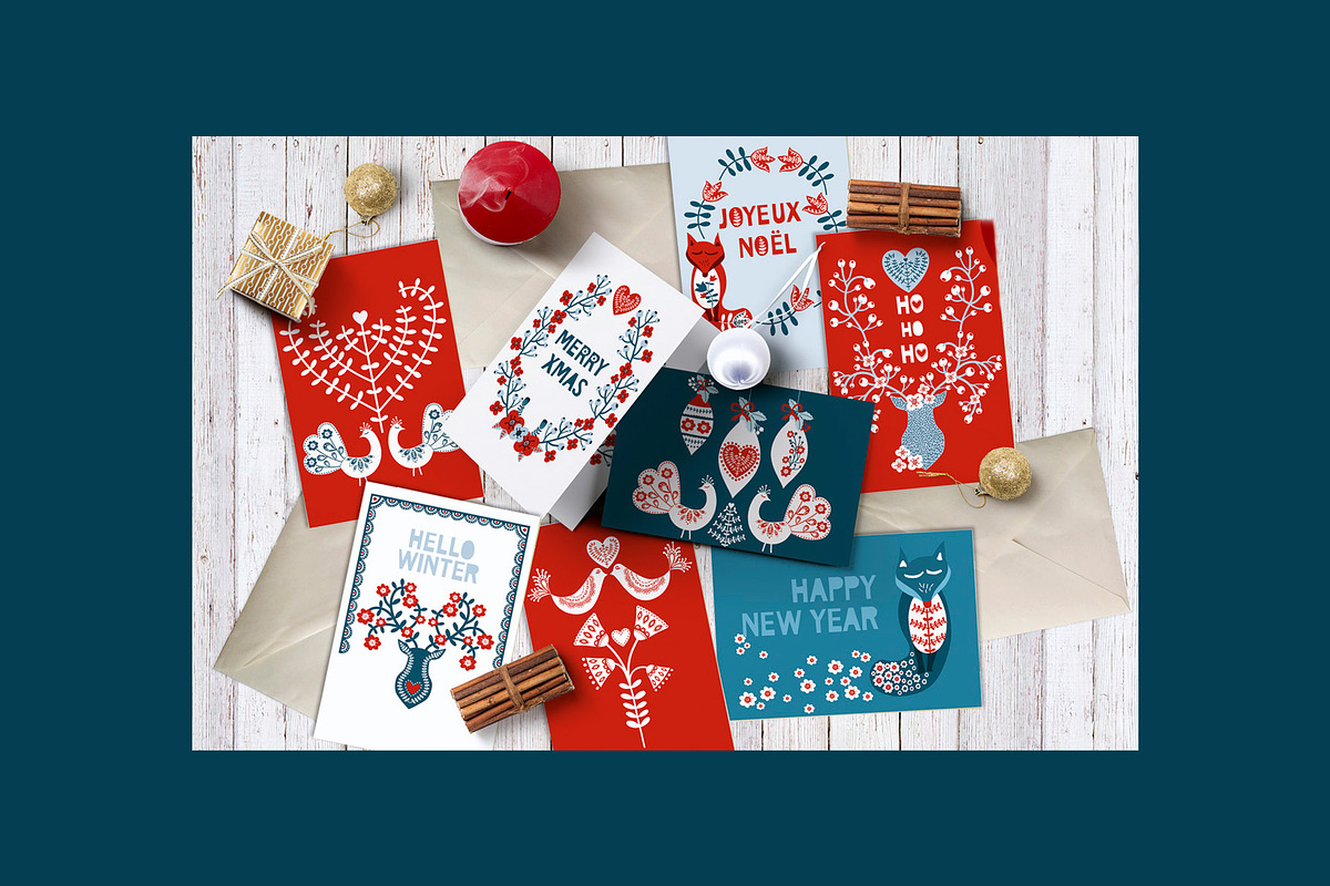 Scandinavian Christmas Cards Pack, an Illustration by Chus Moreno Studio (Photo 9 of 12)