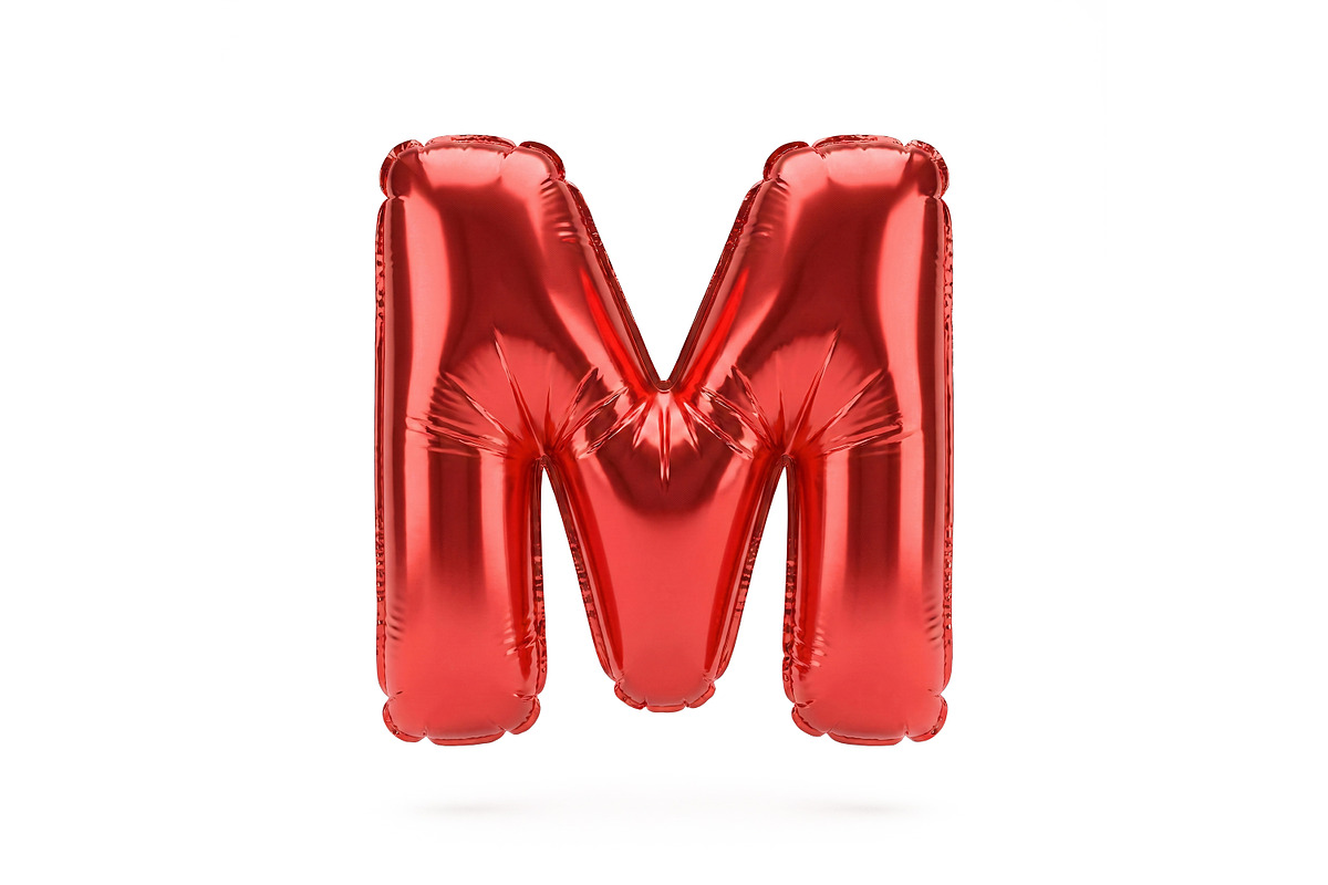 Red Metallic Letter M Foil Balloon P, a School & Education Photo by shahsoft (Photo 1 of 2)