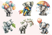 Baby Elephant Clipart, an Illustration by Design Market (Thumbnail 2 of 3)