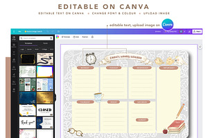 Weekly Planner For Kids, Timetable