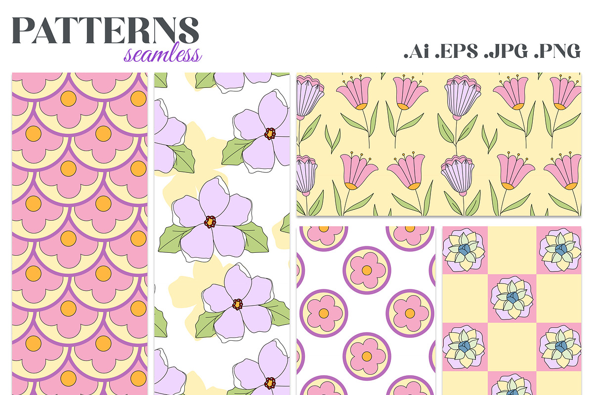 Retro flowers. Groovy summer clipart, an Object Graphic by Sofico (Photo 18 of 23)