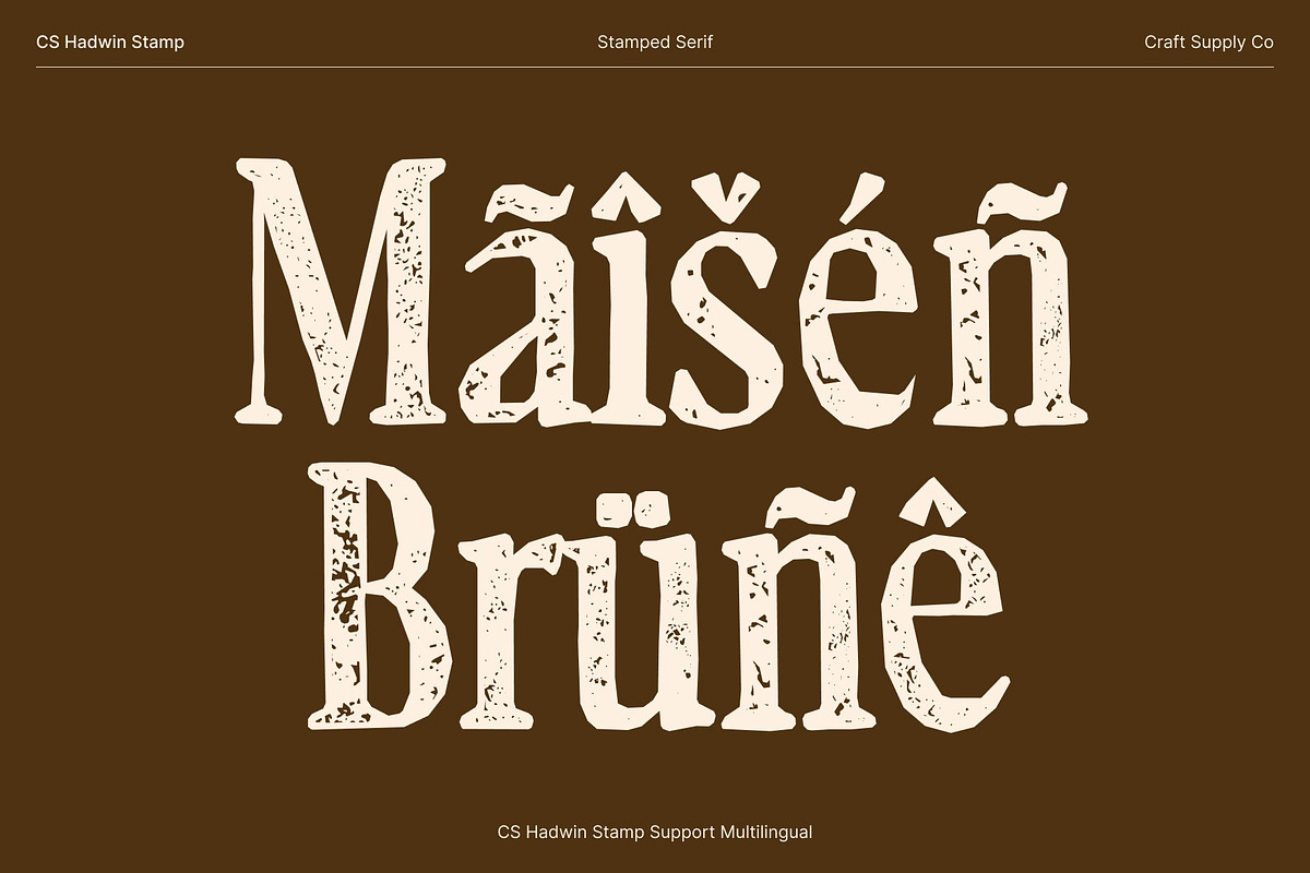 CS Hadwin Stamp, a Serif Font by Craft Supply Co. (Photo 6 of 8)
