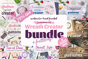 Wreath Creator Bundle&patterns, an Illustration by Gray Cat Graphics (Thumbnail 1 of 9)
