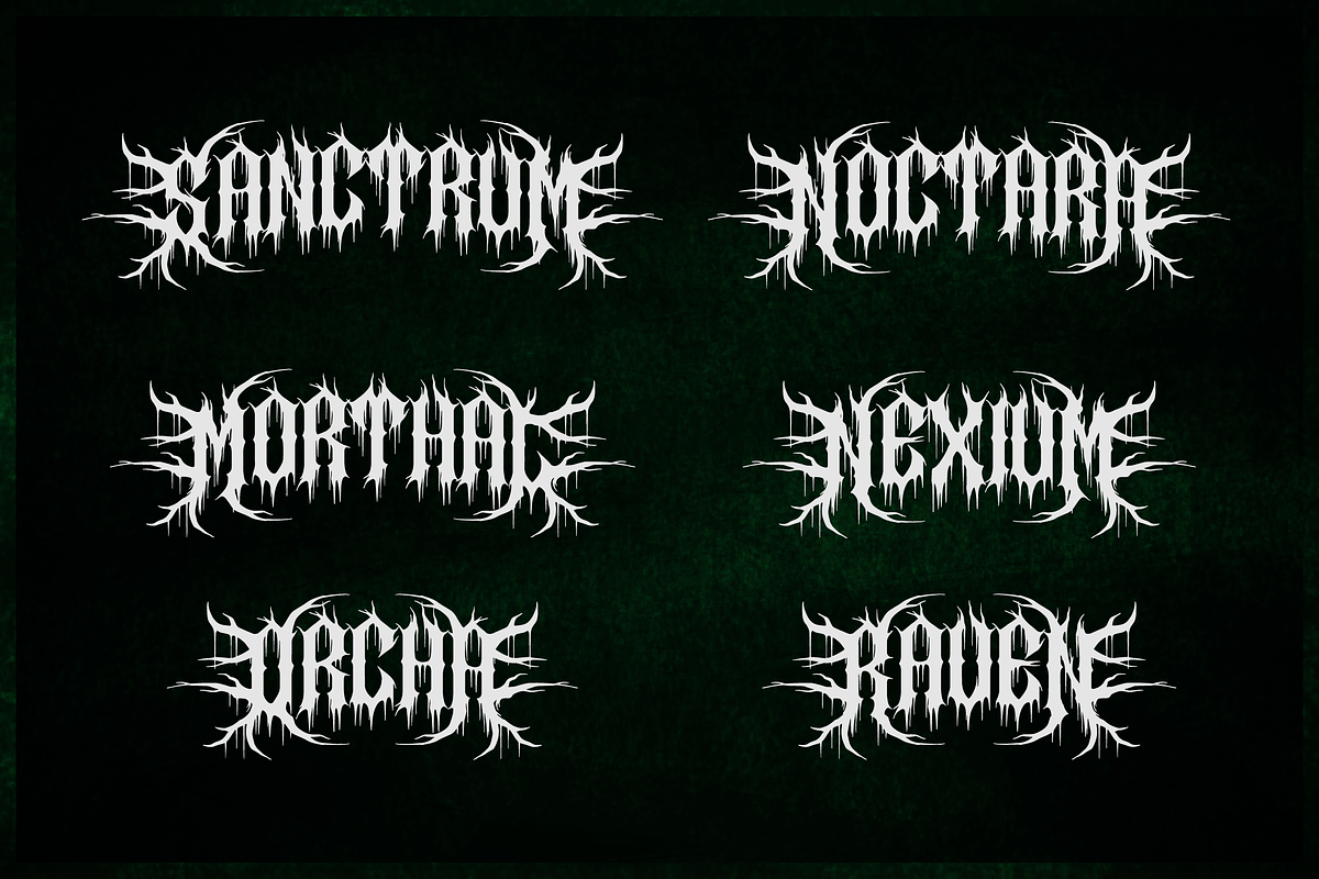 Erethyl | Black Metal Font, a Blackletter Font by Denustudios (Photo 9 of 12)