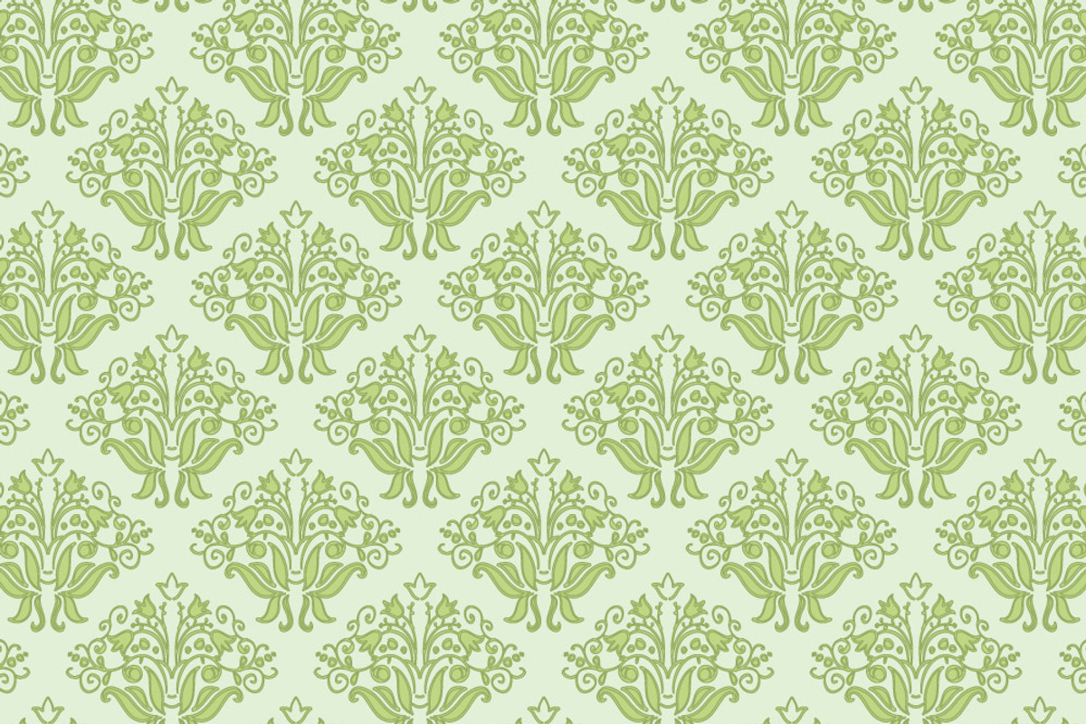 Vector green floral seamless pattern, a Pattern Graphic by Della_Liner