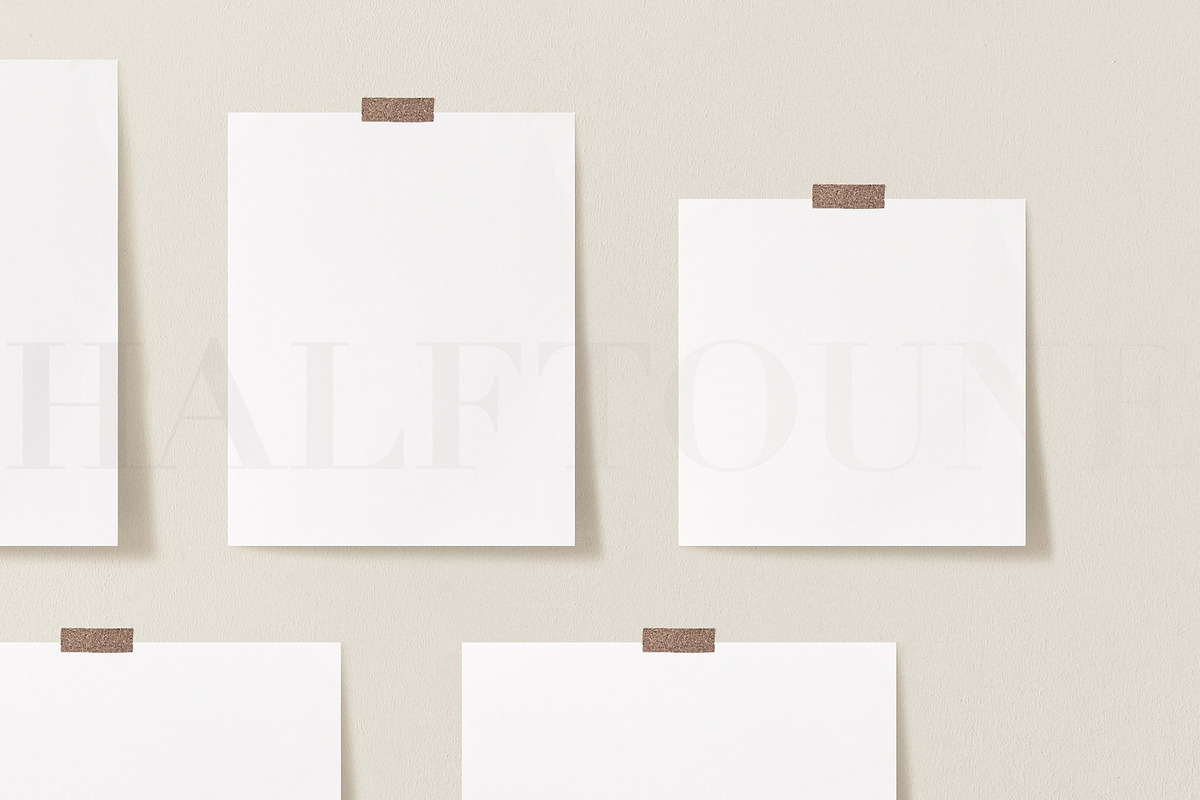 Customizable Taped Poster Mockup, a Graphic by HALFTOUNE (Photo 4 of 6)