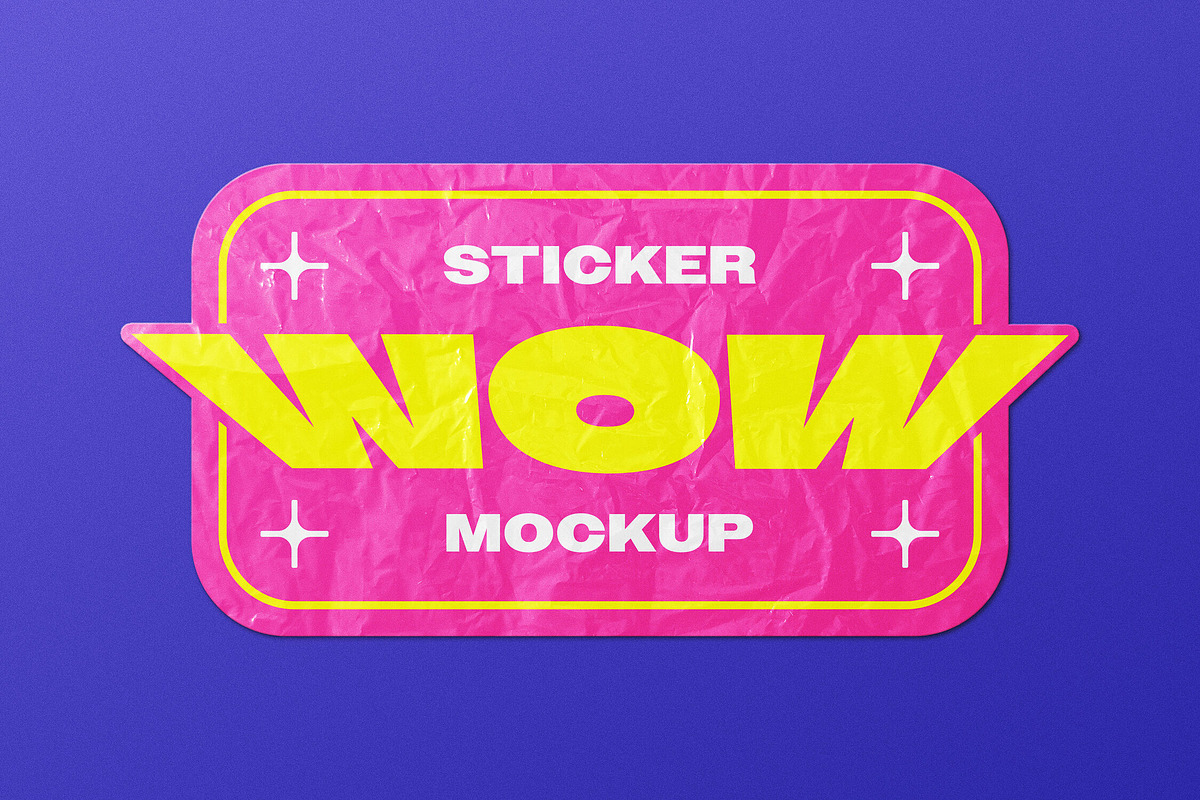 Wrinkled Sticker Mockup, a Pens & Pencil Mockup by Design Squad (Photo 1 of 4)