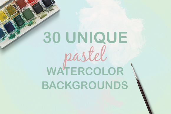 30 Pastel Watercolour Backgrounds preview 6
