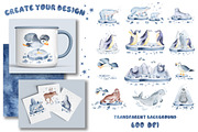 Polar Animals Watercolor Collection, an Animal Illustration by LenArt (Thumbnail 6 of 16)