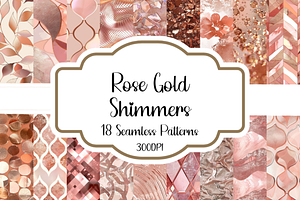 Rose Gold Shimmers Seamless Patterns