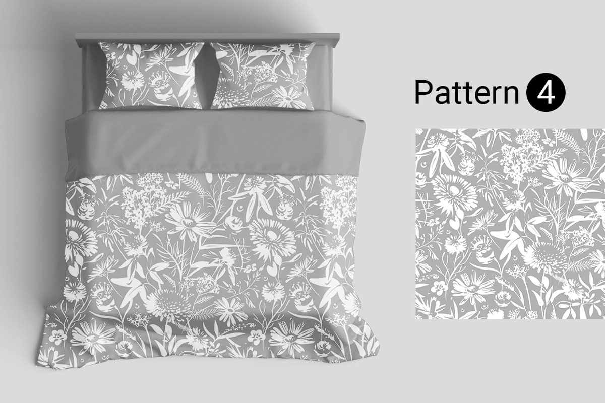Flowers. Seamless Patterns 1, a Pattern Graphic by Yulia Ogneva (Photo 5 of 7)