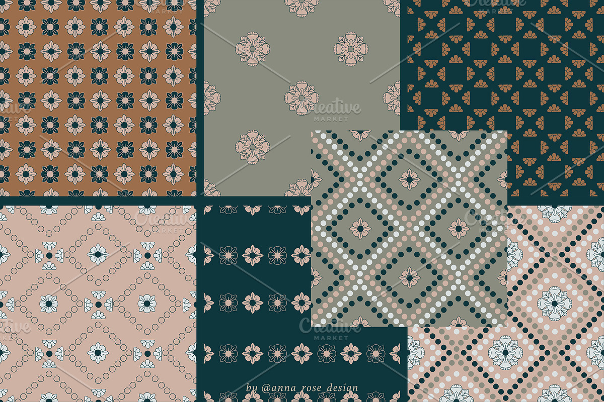 Moody Renaissance Acanthus Patterns, a Pattern Graphic by Rose Design (Photo 5 of 12)