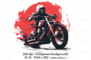 Design Of Ghost Riding Motorcycle.