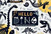 Dinosaur skeletons vector clipart, an Animal Illustration by Brandianna (Thumbnail 1 of 7)