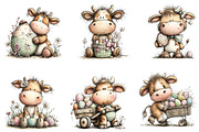 Whimsical Easter Cow Clipart, an Illustration by Dream Creation (Thumbnail 2 of 6)
