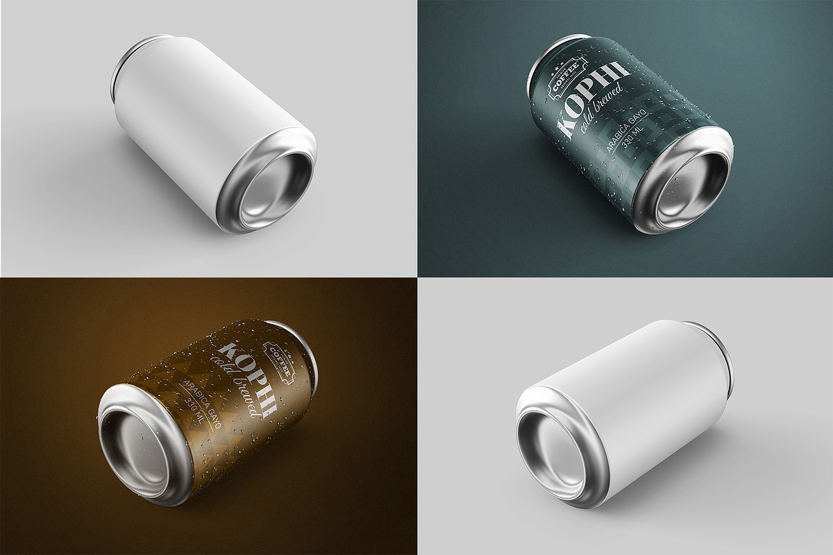 Drink Can 330ml PSD Mockup Set, a Packaging Mockup by Remnand Studio (Photo 13 of 13)