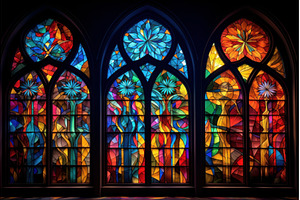 Luminous Colorful church window, an Arts & Entertainment Photo by Ylivdesign
