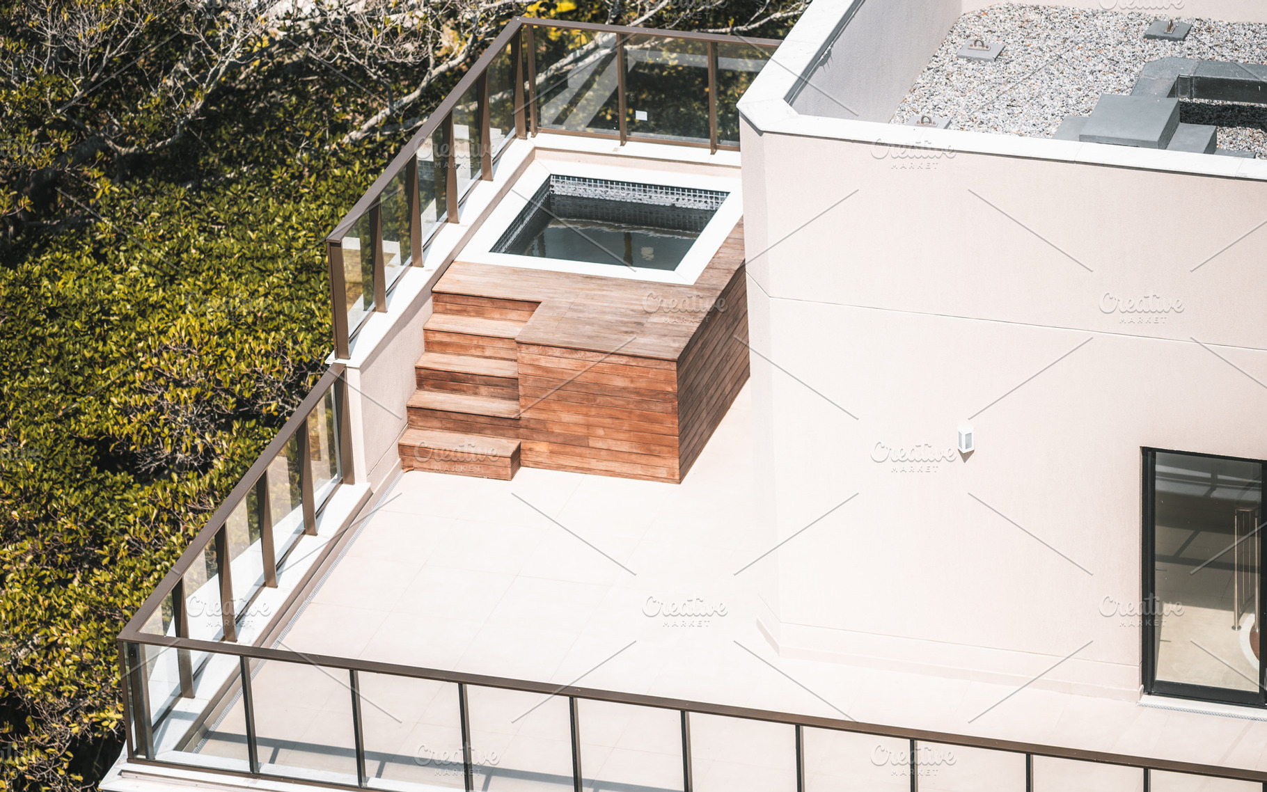 Modern rooftop terrace view, an Architecture Photo by SkyNext