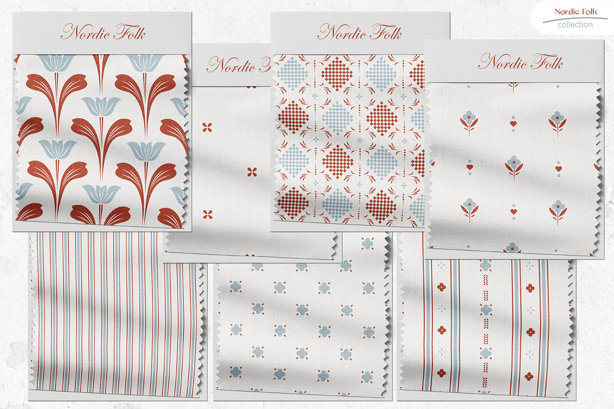 Nordic Folk - Seamless Patterns, a Pattern Graphic by InaCorart (Photo 4 of 11)