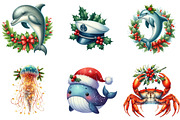 Merry Maritime Christmas Clipart, an Illustration by DreamArtGraphic (Thumbnail 3 of 5)