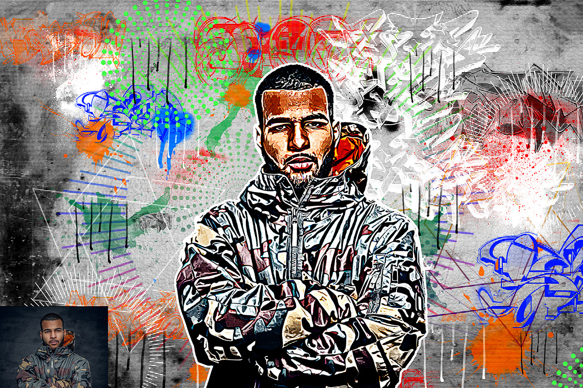 Vector Pop Art Photoshop Action, an Action Add-On by Studio Retouch (Photo 6 of 15)