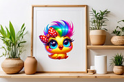 Funny Chicken PNG Clipart Bundle, a Seasonal Illustration by Craft Nest (Thumbnail 6 of 6)